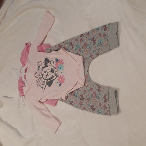 3 piece Minnie mouse set size‎ 12 months Disney Brand NWOT